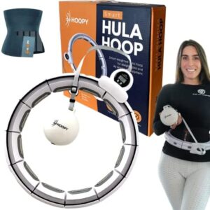 Hoopy Co 2 en 1 Hula Hoop Fitness + Ceinture Gainante/Sudation│Cerceau