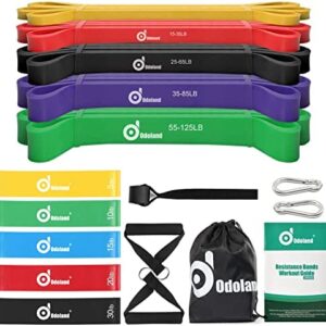 Odoland Bande Élastique Fitness, Bande de Résistance Durable 9 Pcs,