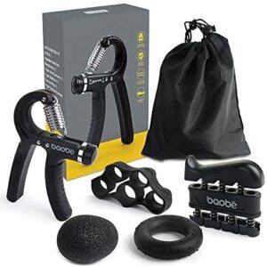 kramow Muscleurs de Main Grip Entraînement Set 5pcs, Ajustable Pince à