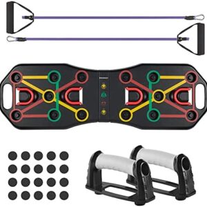 SONGMICS Planche à Pompes pliable, Équipement Sportif 9-en-1, Support
