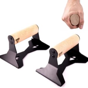 PULLUP & DIP Poignées Pompes de Ergonomiques en Bois et en Acier