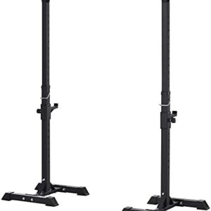 HOMCOM Support de Musculation Repose haltères Charge Max. 150 Kg Noir