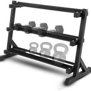ISE Support pour Haltères Pro- Musculation, Charge Max. 200 kg, 131 x