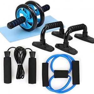 TOMSHOO Appareils de Fitness 5 en 1 Roue Abdominale + Poignée de Pompe