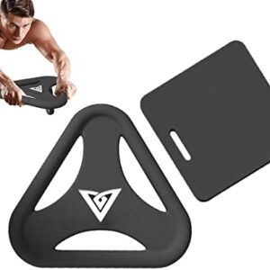 Roue Abdominale avec Tapis de Genoux, Ab Wheel Roller, 3 Roues