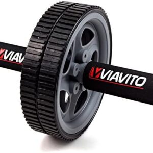 Viavito Roue d'exercice pour abdominaux Noir/Gris