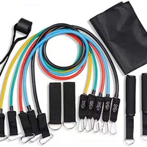 Bandes de Résistance Set avec 5 Pcs Elastique Tubes de Fitness pour