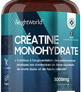 Créatine Monohydrate Pure 3000mg par Portion - 270 Comprimés Vegan