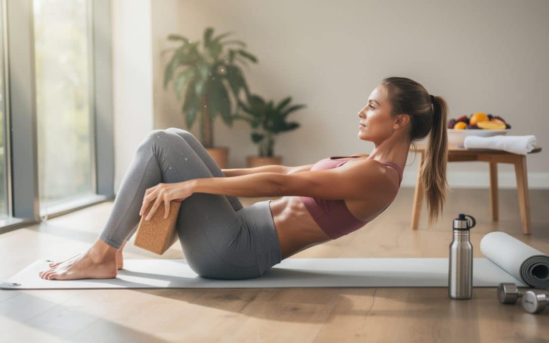 découvrez comment renforcer vos abdominaux efficacement grâce à des exercices de pilates combinant l'utilisation d'une brique de yoga pour un entraînement ciblé et en douceur.
